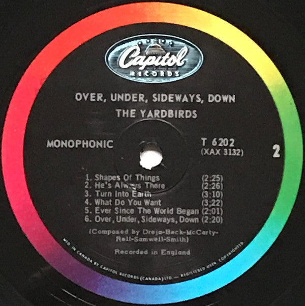 The Yardbirds : Over, Under, Sideways, Down (LP, Album, Mono)