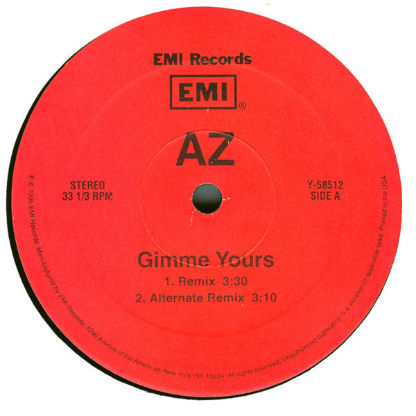 AZ : Gimme Yours (12")