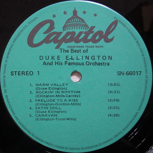 Duke Ellington And His Orchestra : The Best Of Duke Ellington And His Famous Orchestra (LP, Comp, RE)