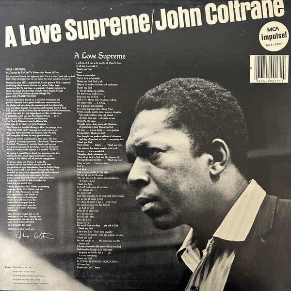 John Coltrane : A Love Supreme (LP, Album)