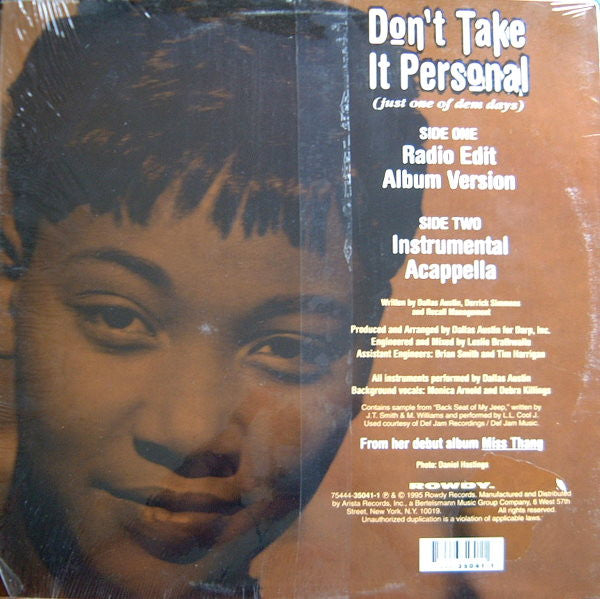 Monica : Don't Take It Personal (Just One Of Dem Days) (12")