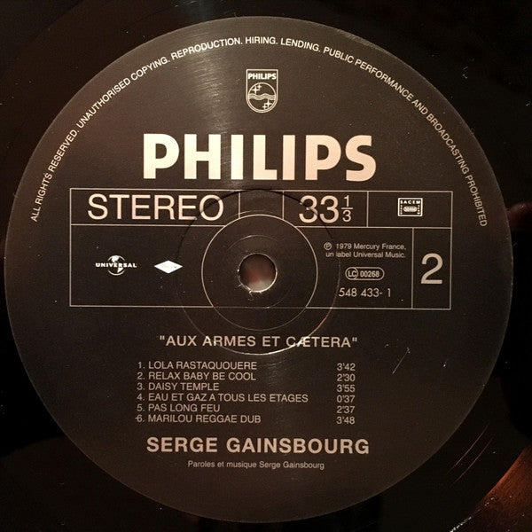 Serge Gainsbourg : Aux Armes Et Cætera (LP, Ltd, Num, RE)