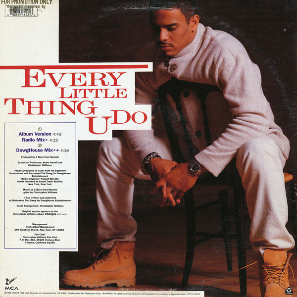 Christopher Williams : Every Little Thing U Do (12", Single)