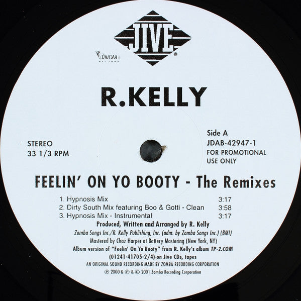 R. Kelly : Feelin' On Yo Booty (The Remixes) (12", Promo)