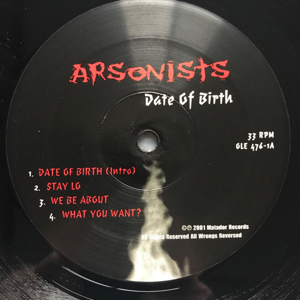 The Arsonists : Date Of Birth (2xLP, Album)