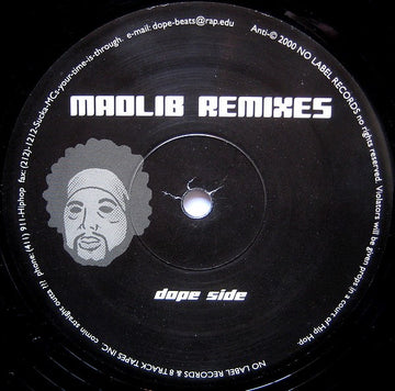 Madlib : Madlib Remixes (12", P/Unofficial)