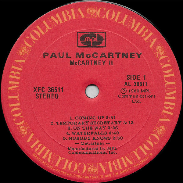 Paul McCartney : McCartney II (LP, Album, Gat)