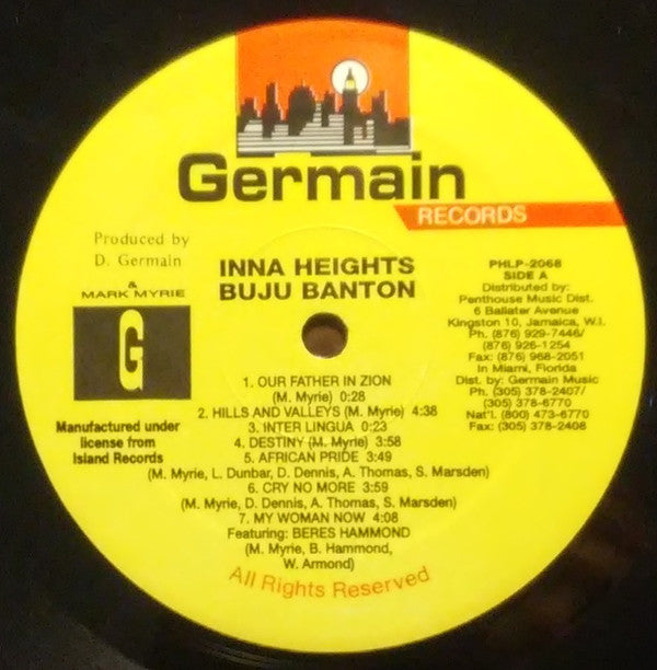 Buju Banton : Inna Heights (LP, Album)