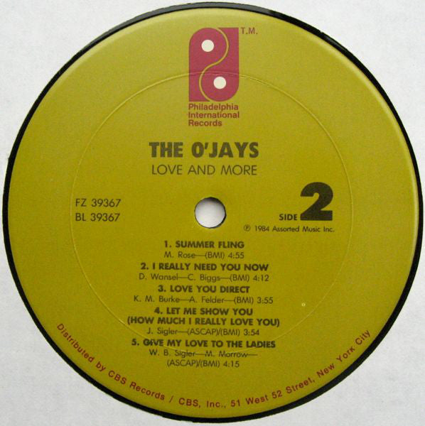 The O'Jays : Love And More (LP, Album)