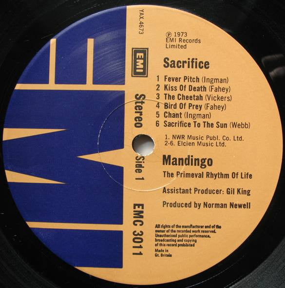 Mandingo (6) : Sacrifice (LP, Album)