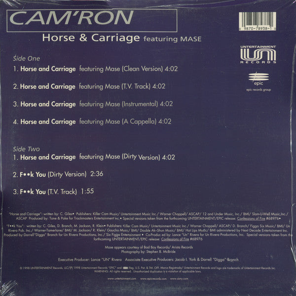 Cam'ron Featuring Mase : Horse & Carriage (12")