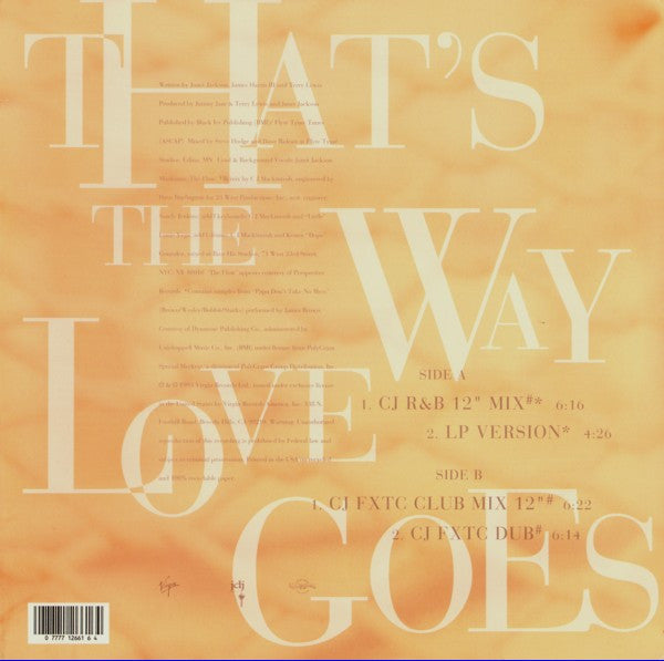 Janet Jackson : That's The Way Love Goes (12")