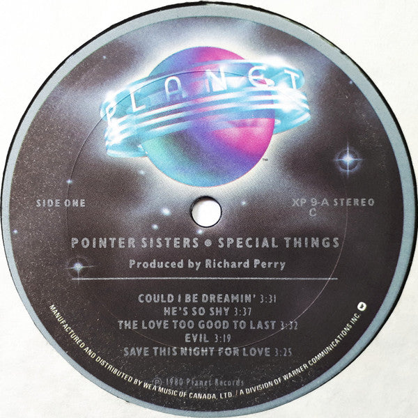 Pointer Sisters : Special Things (LP, Album)