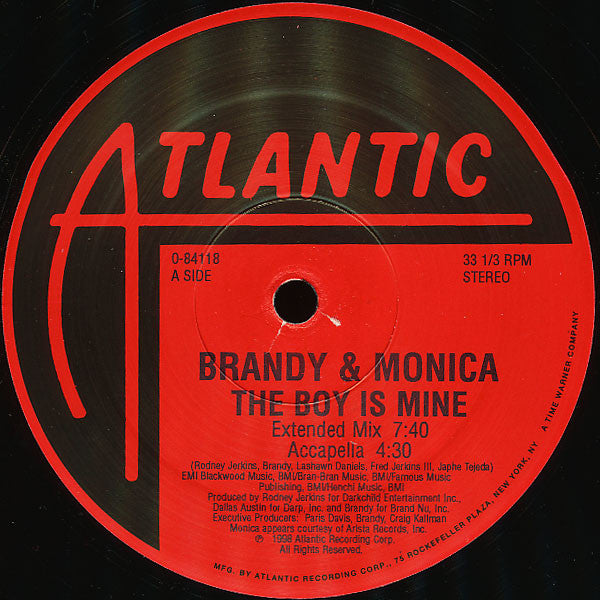 Brandy (2) & Monica : The Boy Is Mine (12")