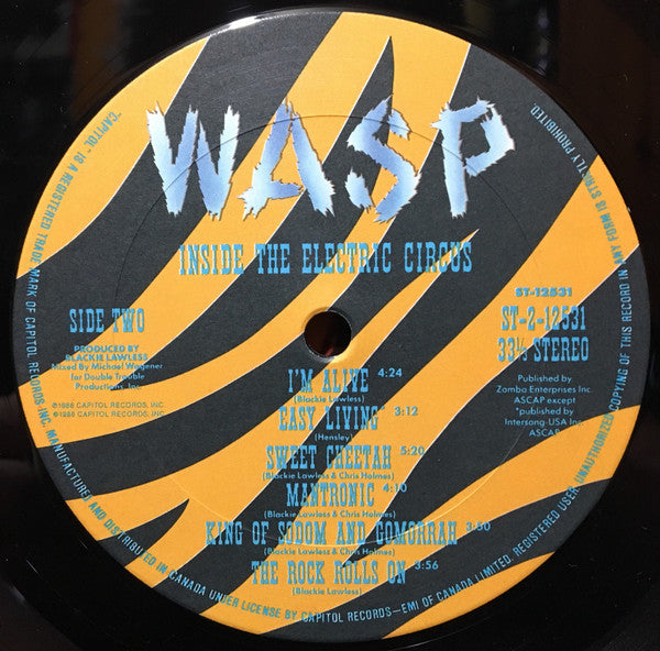 W.A.S.P. : Inside The Electric Circus (LP, Album)