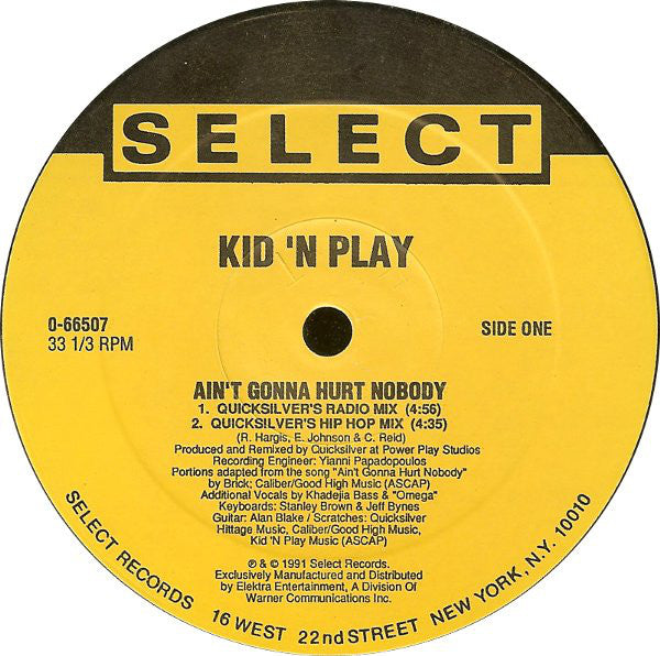 Kid 'N' Play : Ain't Gonna Hurt Nobody (12", Maxi)