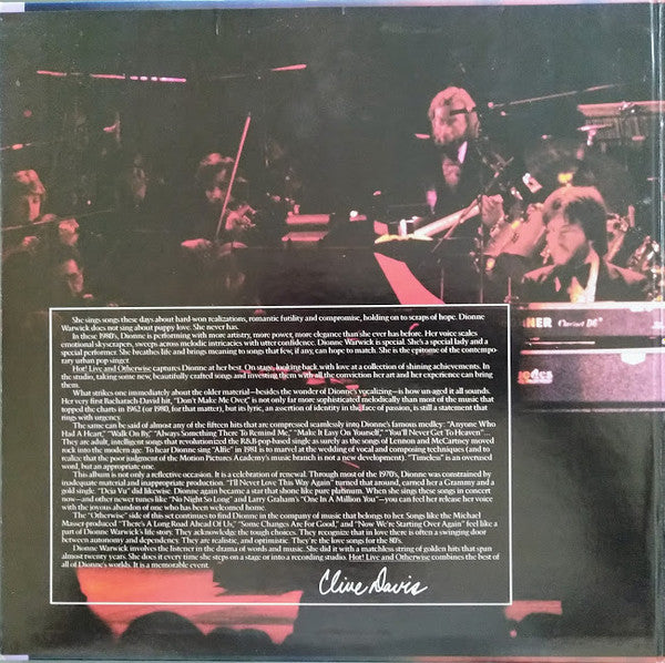 Dionne Warwick : Hot! Live And Otherwise (2xLP, Album, Gat)