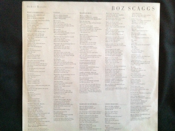 Boz Scaggs : Other Roads (LP, Album)