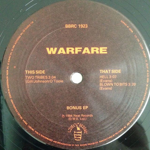 Warfare (2) : Pure Filth (LP, Album, Ltd + 12", EP)