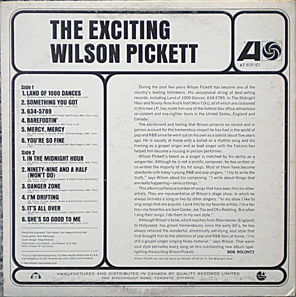 Wilson Pickett : The Exciting Wilson Pickett (LP, Album, Mono)