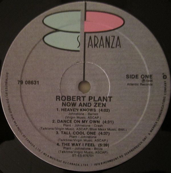 Robert Plant : Now And Zen (LP, Album)