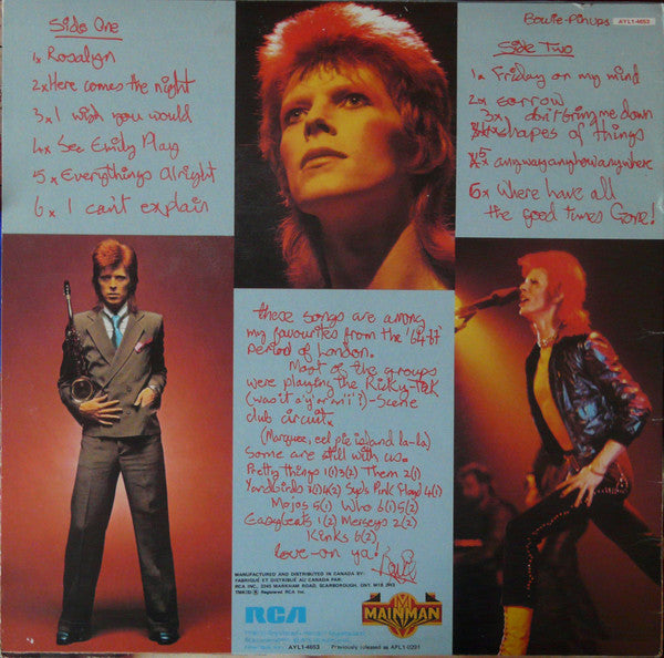 David Bowie : Pinups (LP, Album, RE)