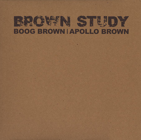 Boog Brown / Apollo Brown : Brown Study (LP, Album, Ltd, M/Print, Bro)