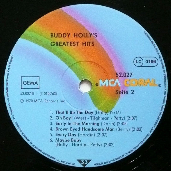Buddy Holly : Buddy Holly's Greatest Hits (LP, Comp, RE)