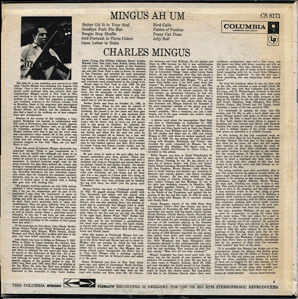 Charles Mingus : Mingus Ah Um (LP, Album, RE)