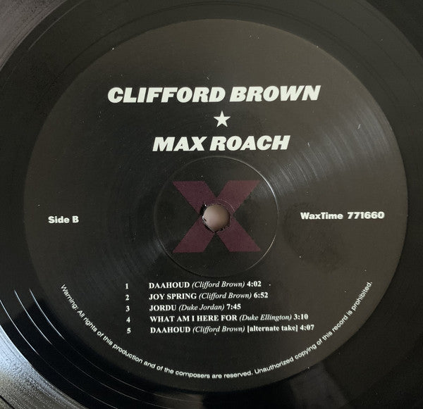 Clifford Brown And Max Roach : Clifford Brown & Max Roach (LP, Album, RE, 180)