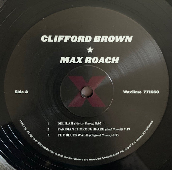 Clifford Brown And Max Roach : Clifford Brown & Max Roach (LP, Album, RE, 180)