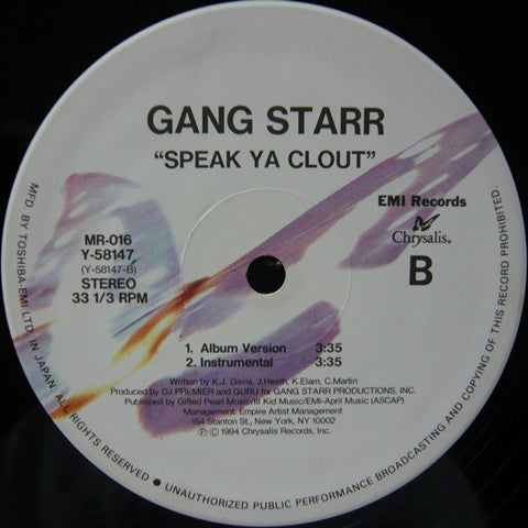 Gang Starr : Code Of The Streets (12")