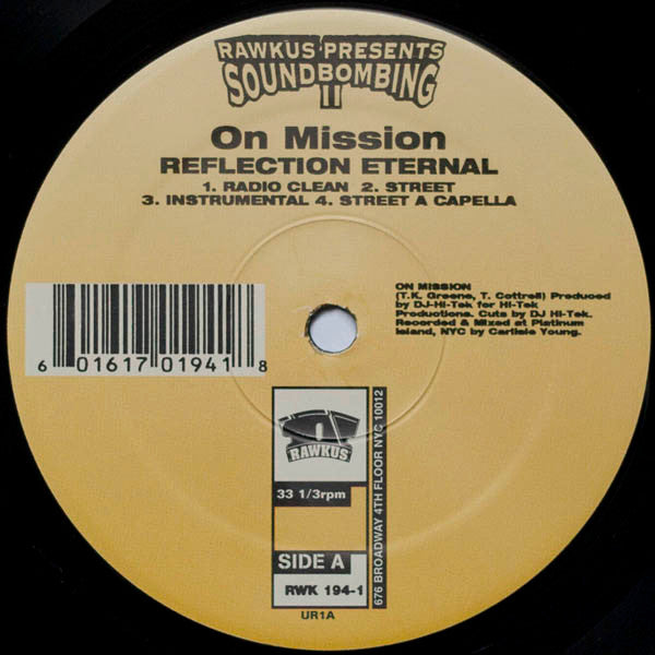 Reflection Eternal / Shabaam Sahdeeq Featuring Cocoa Brovaz : On Mission / Every Rhyme I Write (12")