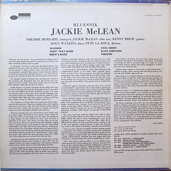 Jackie McLean : Bluesnik (LP, Album, RE)
