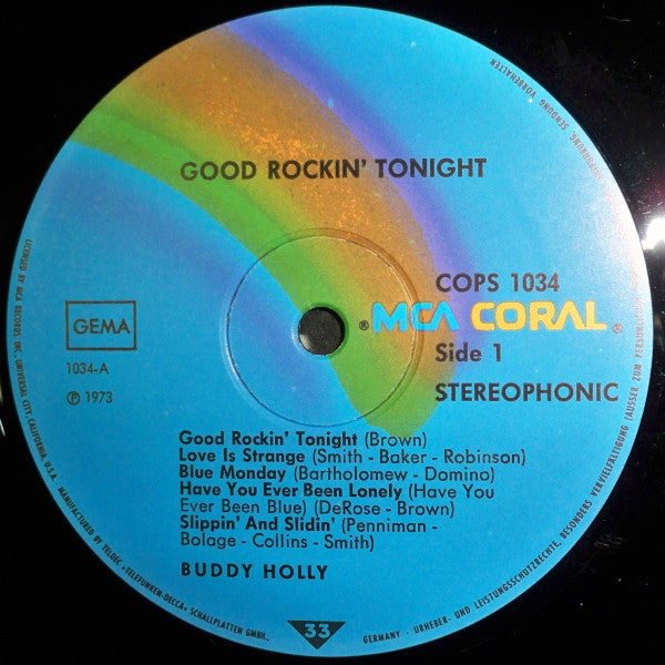 Buddy Holly : Good Rockin' Tonight (LP, Comp, RE)