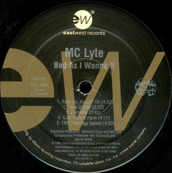 MC Lyte : Bad As I Wanna B (LP, Album)