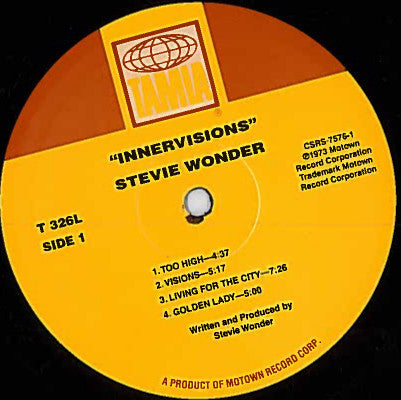 Stevie Wonder : Innervisions (LP, Album, RE, Gat)
