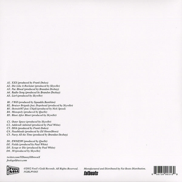 Danny Brown (2) : XXX (2xLP, Album)