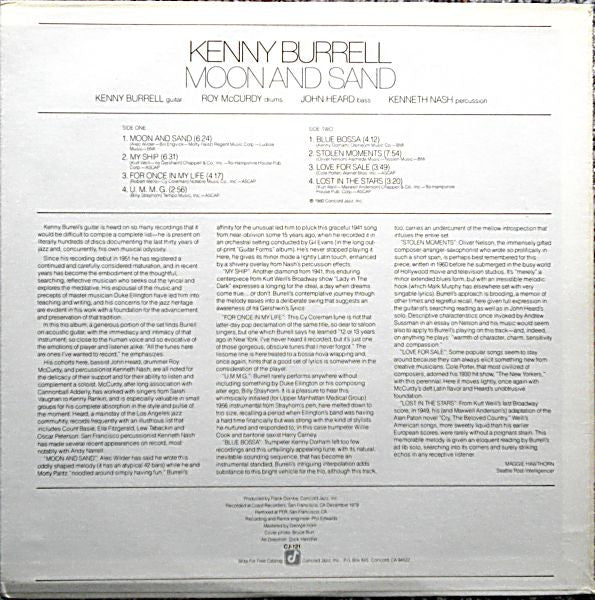 Kenny Burrell : Moon And Sand (LP, Album)