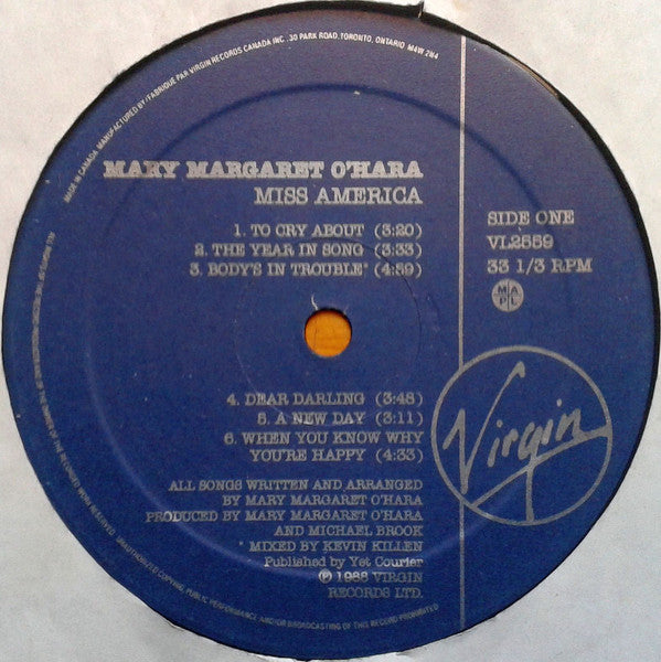 Mary Margaret O'Hara : Miss America (LP, Album)