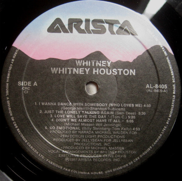 Whitney Houston : Whitney (LP, Album, Club)