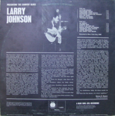 Larry Johnson (6) : Presenting The Country Blues (LP, Mono)