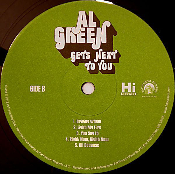 Al Green : Gets Next To You (LP, Album, RE)