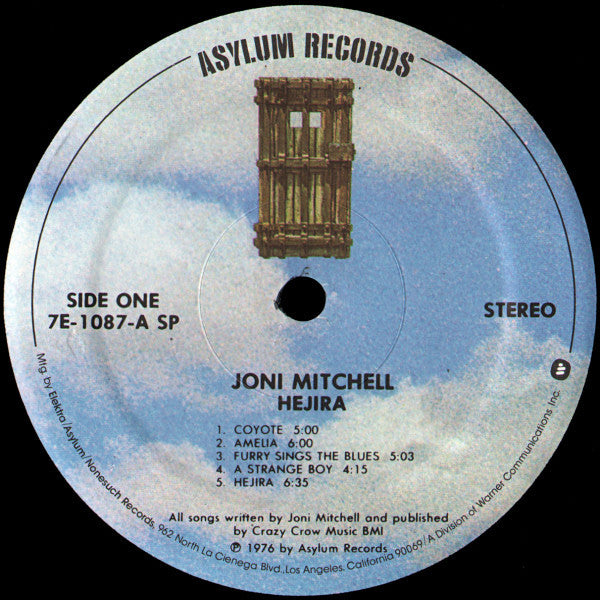 Joni Mitchell : Hejira (LP, Album, SP-)