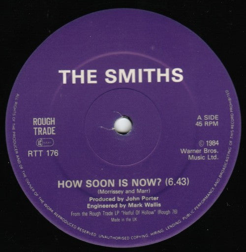 The Smiths : How Soon Is Now? (12", Single, CBS)