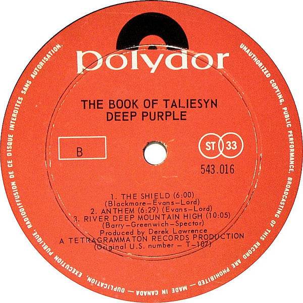 Deep Purple : The Book Of Taliesyn (LP, Album)