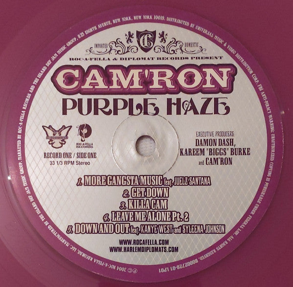 Cam'ron : Purple Haze (2xLP, Album, Pur)