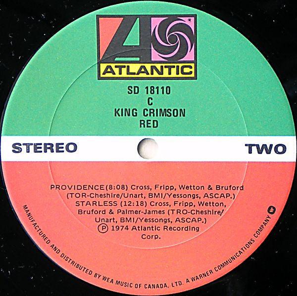 King Crimson : Red (LP, Album)