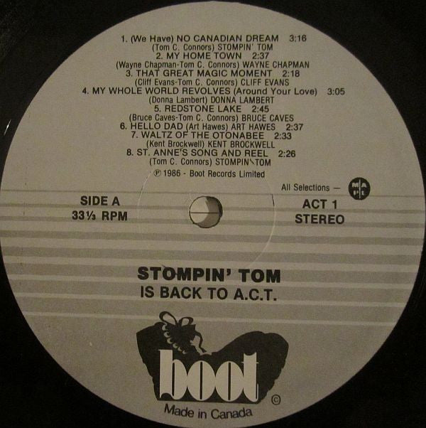 Various : Stompin' Tom Is Back To ACT (LP, Album)