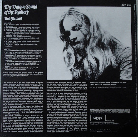 Bob Stewart (4) : The Unique Sound Of The Psaltery (LP)